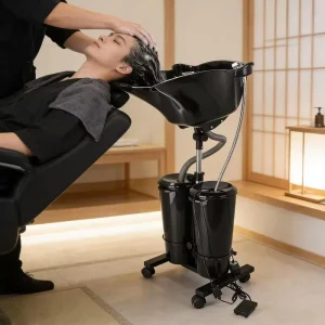 Beautycool BCS-143 Plastic Shampoo Unit with 2 Buckets and Drain Hoses Traditional Design for Salon Use