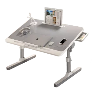 Bed Small Aluminum Computer Desk Lazy Bedroom Folding Bedside Table Home Dormitory Minimalist Computer Study Laptop Table