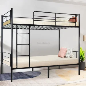 Bedroom Furniture Knock Down Durable Bunk Beds for Student Metal Double Decker Dormitory Bunk Bed