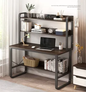 Bedroom Furniture Laptop Desk Wooden Study Learning Small Modern Simple Computer Table Office Desk with Bookshelf