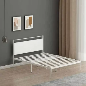 Bedroom Heavy Duty Metal Adjustable Convertible Modern Double Dormitory Bed Frame for Home Apartment