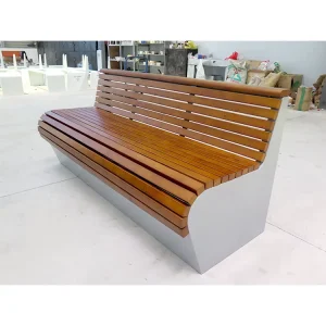 Bench with Base and Good Load bearing Capacity Modern Classic Design Wood Benches for 4 People All Weather Garden Park Bench