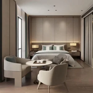 Bespoke 5 Star Hospitality Bedroom Furniture Sets European Vintage Wooden Villa Hotel Suite for Project