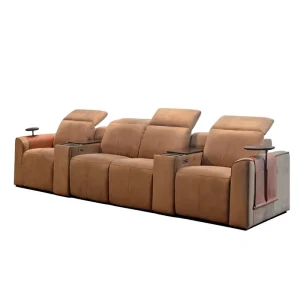 Bespoke Home Theater Sofas for Luxury Villas Mansions One Stop Global Furniture Solution for Ultimate Cinema Comfort