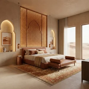 Bespoke Luxury Resort Hotel Furniture Hotel Bedroom Set Turnkey FF&E Solution with FR Standard Fireproof Fabric