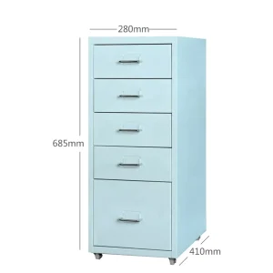 Best Supplier Modern Design 5 Drawer Iron Filing Cabinet for Home Office Kitchen School Hospital Hotel Dining Mall Use