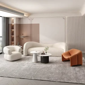 Bestselling Modern Cream Style Fabric Modular Sofa Set Square Upholstered Furniture Package for Apartment Villa Living Rooms
