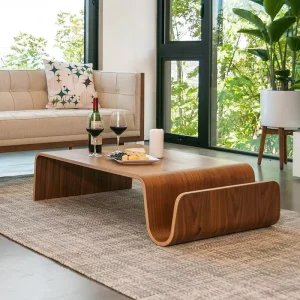 Big Bend Solid Wood Convertible Coffee Table Modern Design for Living Room Furniture Durable Easy to Clean