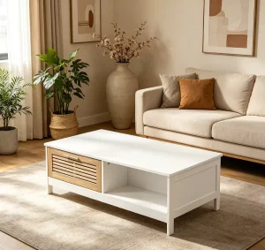 Big Coffee Table Drawers Units Storage Cabinet Modern Living Room Furniture
