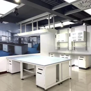 Biological Lab Furniture Steel Frame Bench Modern Design Laboratory Table Lab Steel Bench