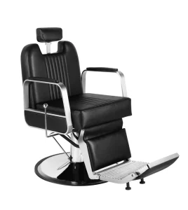 Black Barber Chair for Barbershop Salon Equipment 360 Degree Swivel Reclining Heavy Duty