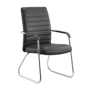 Black Brown PU Leather With Armrests Strong Load bearing Capacity Executive Office Chair