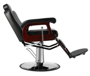 Black Classic Comfortable Pump Reclining Men’s Haircut Chair Hair Salon Barber Chair