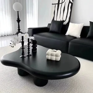 Black Cloud Coffee Table Modern Minimalist Irregular Coffee Table Light Luxury Living Room Center Table for Home