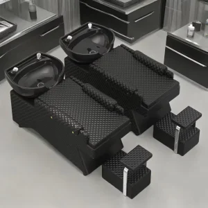 Black Color Modern Lift Hair Cutting Seat Beauty Salon Chair Professional Hairdressing Hair Washing Bed