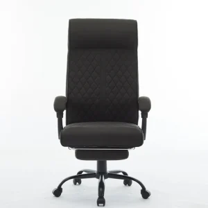 Black Fabric Swivel Computer Chair Comfortable Office Chair Ergonomic for Long Working Hours