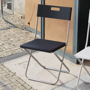 Black Folding Chair for Outdoor Gardens Parties Use