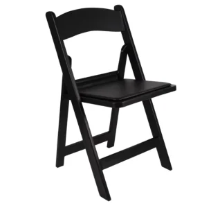 Black Folding Chairs Plastic Frame Waterproof UV resistant 1000lbs Capacity Lightweight Stackable Portable for Hotel Outdoor