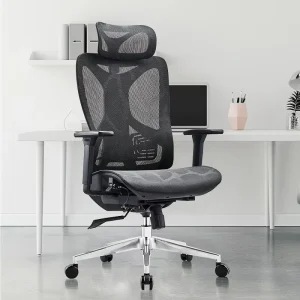 Black High Back 4D Armrest Ergonomic Executive Boss Full Mesh Computer Chair for Home Office