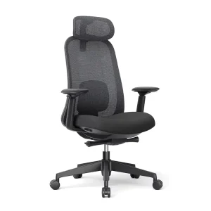 Black Home Office Ergonomic Desk Chair Adjustable Lumbar Support and Headrest Mesh Adjustable Office Chair