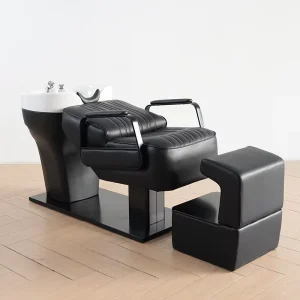 Black Luxury Hairdressing Salon Wash Head Washing Hair Chair Salon Shampoo Bed and Chair for Hair Washing