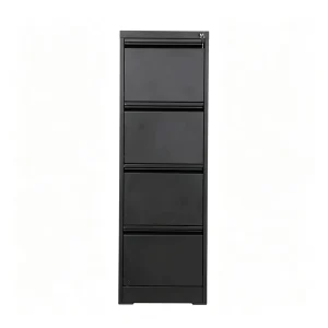 Black Moisture Proof Vertical 4 Drawer Steel Filing Cabinet Large Storage Metal File Cabinet for Corporate Finance Office