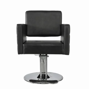 Black Salon Chairs Commercial Barber Chair Reclining 360 Degree Swivel Modern Design Eco Friendly Hotel Beauty Schools Living