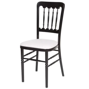 Black Solid Wood Modern Versailles Dining Chair Stackable Restaurant Bar Commercial Hotel Furniture