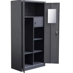 Black Steel Lateral Filing Cabinet 4 Layers Metal Wardrobe Steel Office Furniture File Cabinet