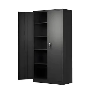 Black Steel Office Furniture Black Metal Cabinet File Filing Cabinet with Vault Safe Locker