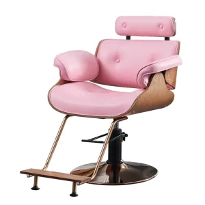 Black Traditional Barber Salon Styling Chair PU Leather Faux Marble Top for Beauty Salon Hotel Barber Shop