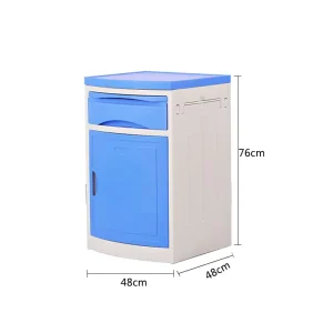 Blue ABS Virgin Plastic Hospital Ward Bedside Cabinet