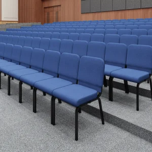Blue Church Chairs High Quality Fabric Soft Cushion Auditorium Hotel Theater Chair Commercial Furniture
