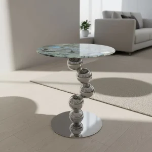 Blue Marble Coffee Table for Modern Living Room Small Tea Dining Tables