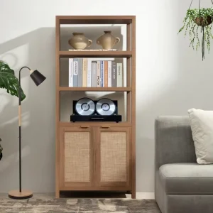 Bookshelves Farmhouse Bookcases Library Book Case for Living Room Furniture