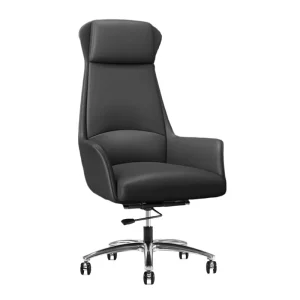 Boss Chair Office Desk Chair High Back Leather Executive Contemporary Swivel Ergonomic Headrest Lumbar Support Stainless Steel