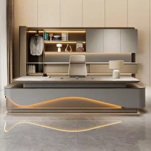 Boss Desk President Chairman Luxury Wood Office Desk Executive Manager Desk for Office Building