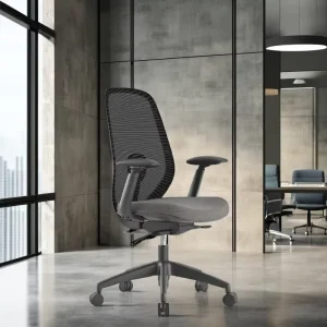 Boss Executive Modern Ergonomic Office Chair Black Mid Back Mesh Sillas De Oficina 1D PU Adjustable Armrest Executive Chairs