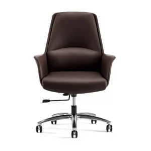 Boss Genuine Leather Office Chair Comfortable Long Term Sitting Business Adjustable Height Reclining Conference Chair Home Study