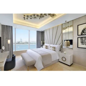 Boutique Hotel Bedroom Furniture Set Contemporary Design Suite Furniture with Bedside Table Bench