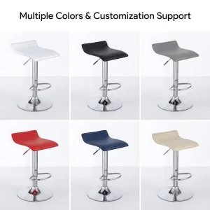 Boutique Stylish Counter Stool Metal Base Swiveling Gas Lift Pneumatic for Home Dressing Room Creative Design Studio
