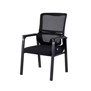 Bow Frame Mesh Office Chair Conference Meeting Chair Thick Cushion Breathable Staff Desk Supply