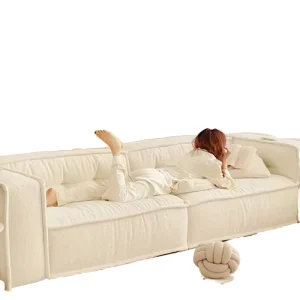 Breathable Chenille Fabric Compressed Sofa in a Box Modular Seating Couch for Modern Living Room Apartment Furniture