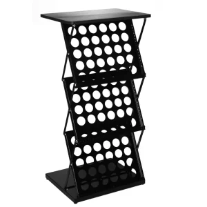 Brochure Holder Iron Publicity Stand Newspaper and Magazine Rack A3 Foldable Desk for Exhibition Display Equipment