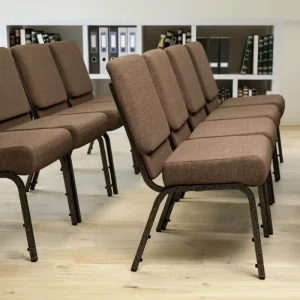 Brown Church Chairs High Quality Fabric Soft Cushion Hotel Theater Chair Commercial Furniture
