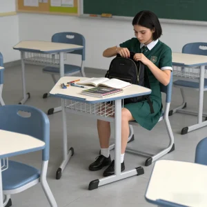 Budget Friendly Wooden School Desk and Chair Single Modern Classroom Set