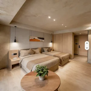 Bulk Order Commercial Hotel Furniture Bed Sofa Bedroom Set Wood Minimalist Luxury Style for Boutique Hotel Project