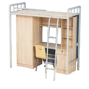 Bunk Dorm Bed With Desk Below School Furniture Loft Bed
