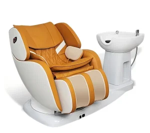C100 Modern Luxury Shampoo Chair Multifunctional Full Body Spa Massage Salon Backwash Unit Ceramic Basin Water Circulation