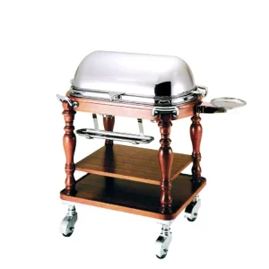 C137 Double Layers Stainless Steel Roast Beef Tool Drink Serving Trolley Cart